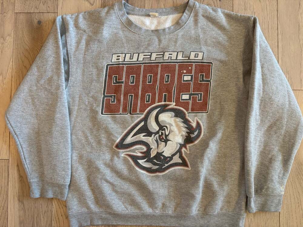 Vintage Lee Sport Buffalo Sabres Goathead Logo Crewneck Sweatshirt